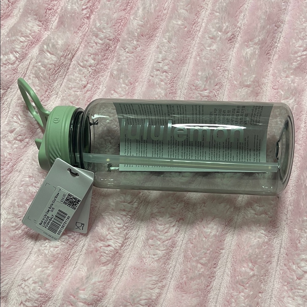 Lululemon Transparent Bottle with Mint Lid - Picture 3 of 3